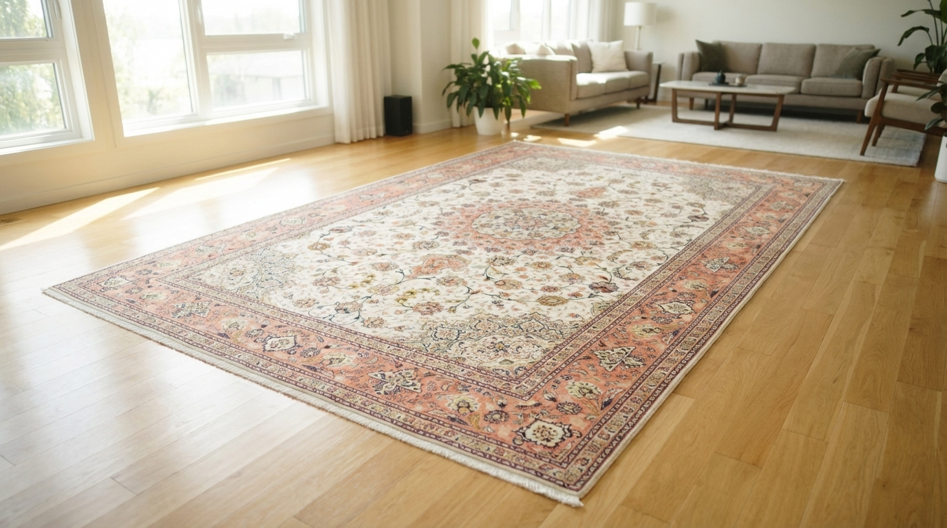 Tappeto Persiano Tabriz 60R in lana con inserti in seta