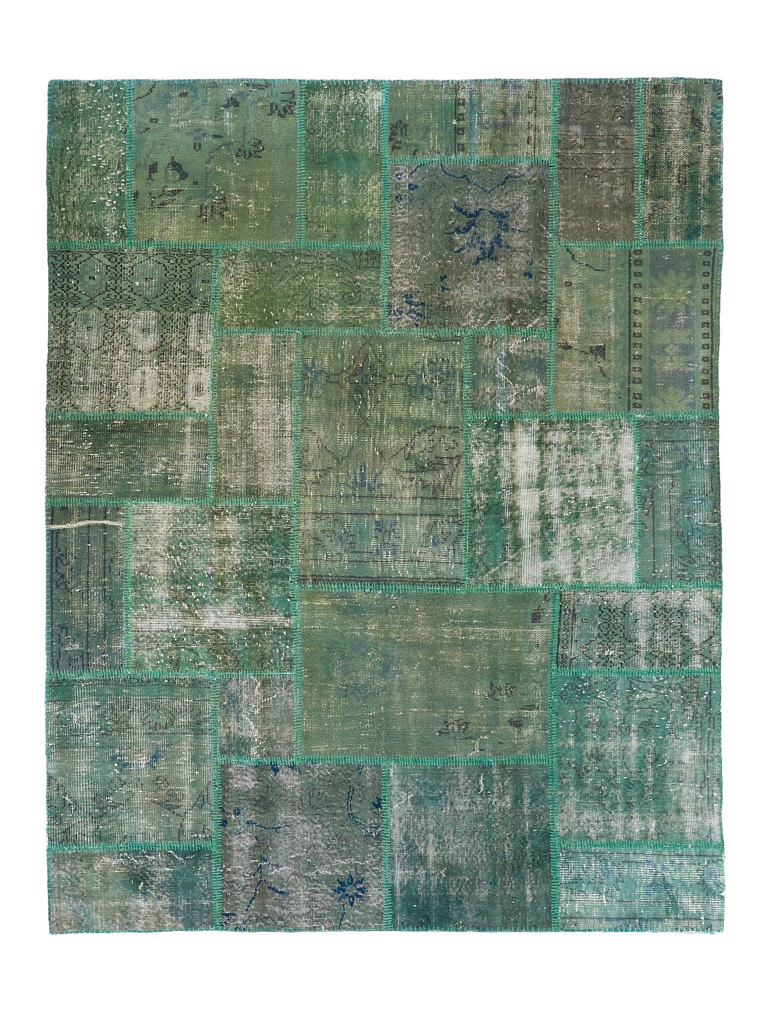 Tappeto Turco Patchwork Decolor Verde