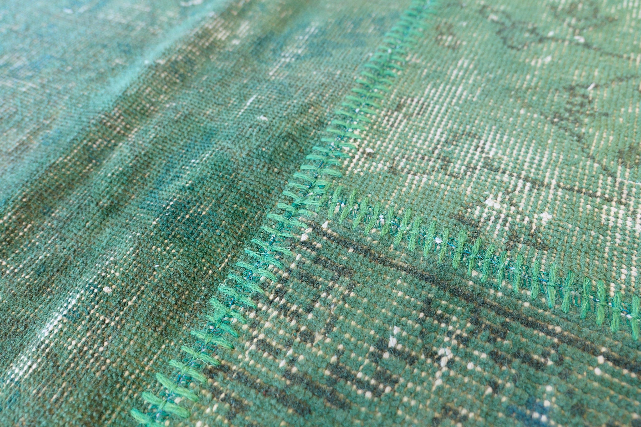Tappeto Turco Patchwork Decolor Verde