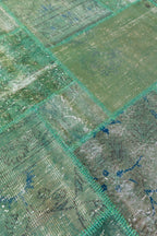 Tappeto Turco Patchwork Decolor Verde