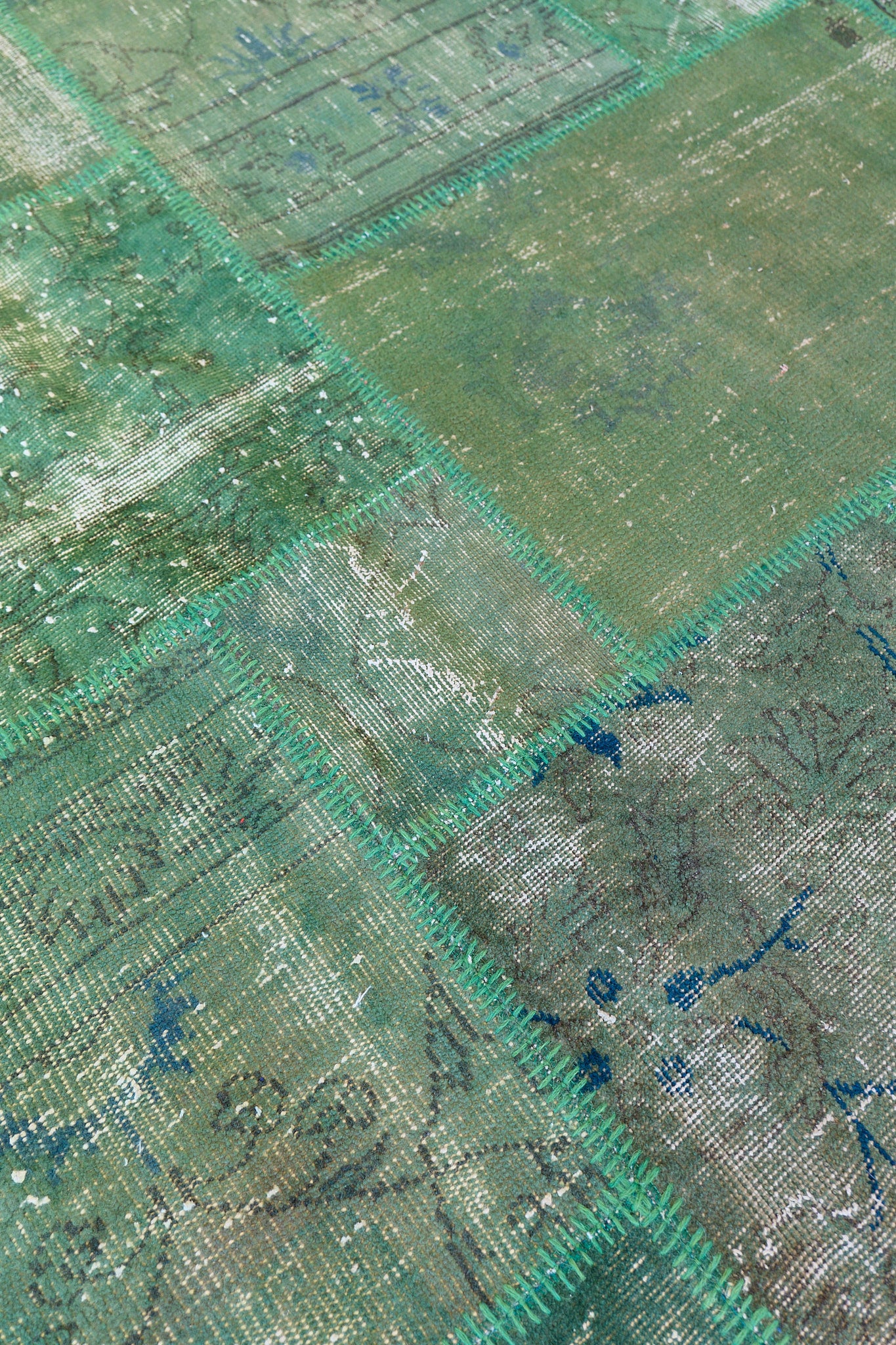 Tappeto Turco Patchwork Decolor Verde