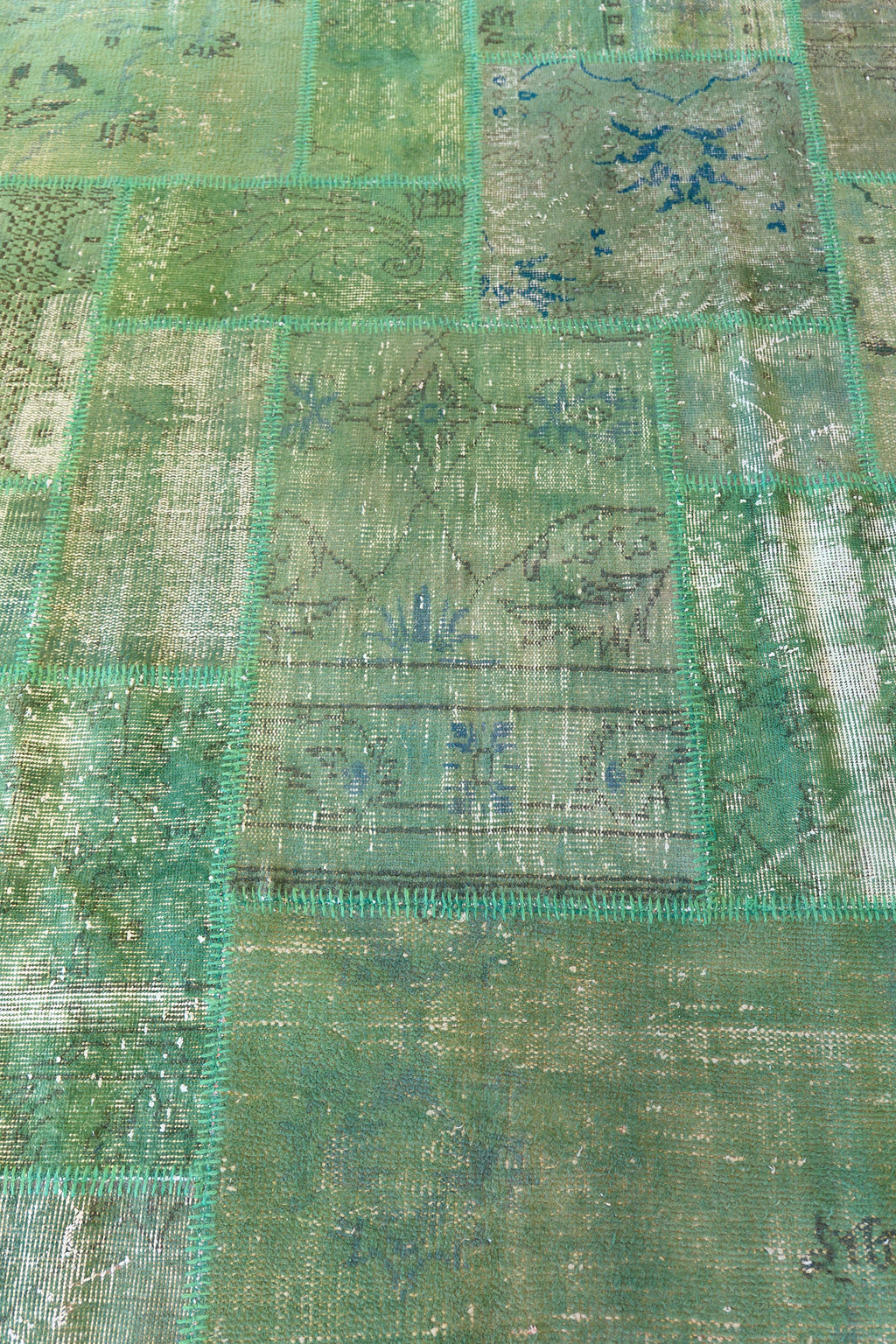 Tappeto Turco Patchwork Decolor Verde