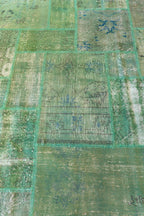 Tappeto Turco Patchwork Decolor Verde