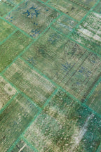 Tappeto Turco Patchwork Decolor Verde