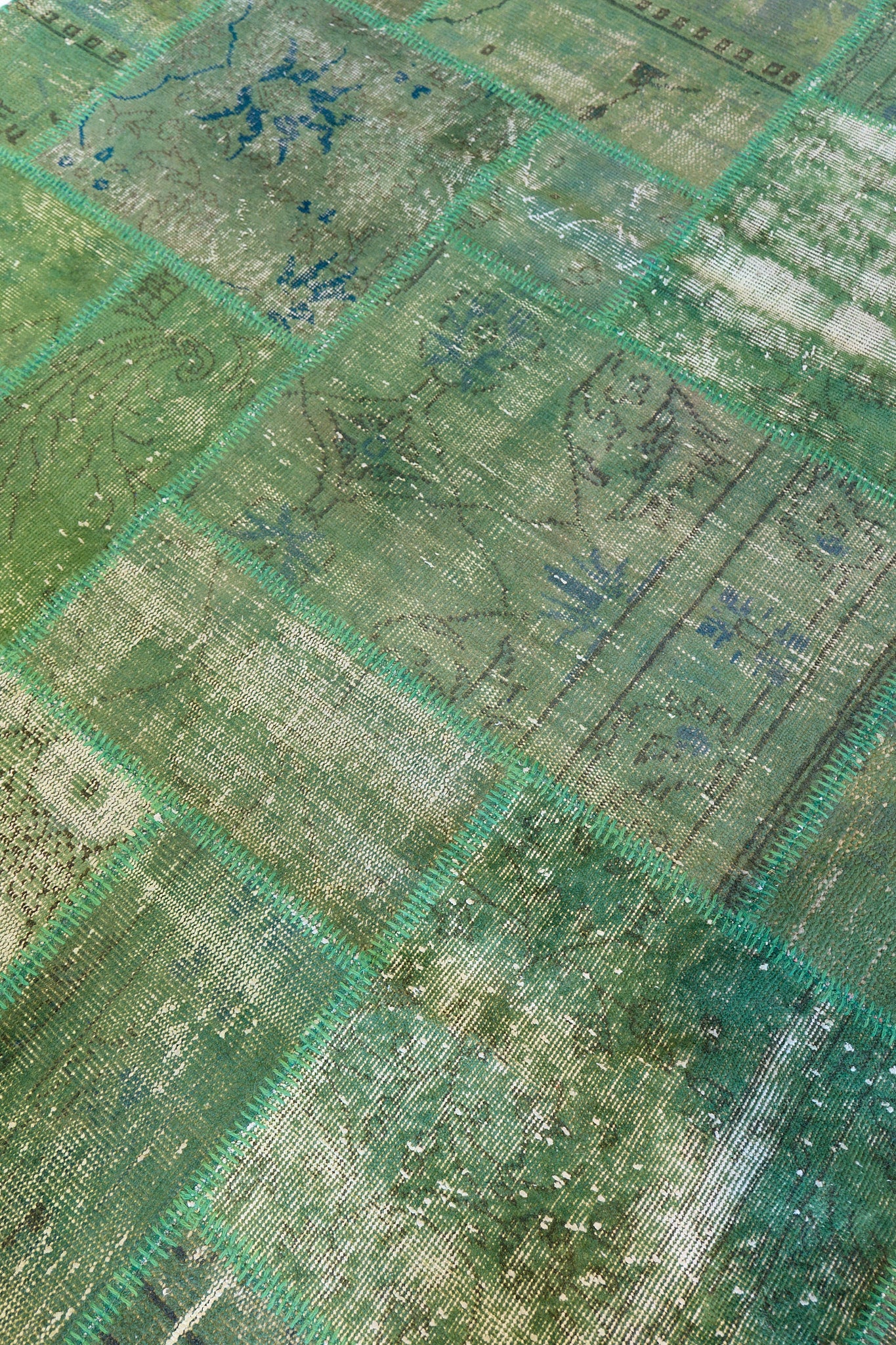 Tappeto Turco Patchwork Decolor Verde