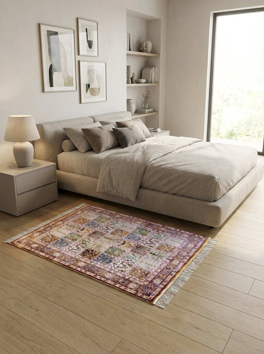 Tappeto persiano Qum in seta extra fine