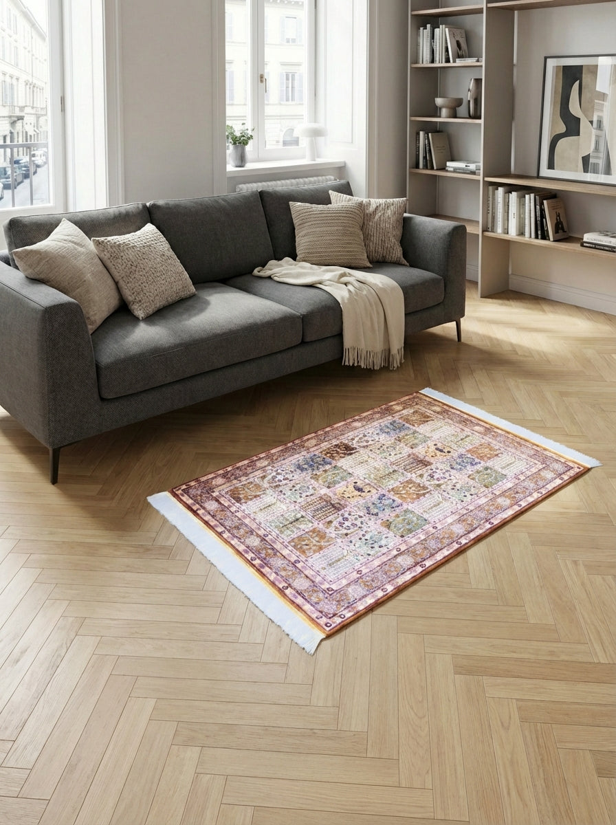 Tappeto persiano Qum in seta extra fine
