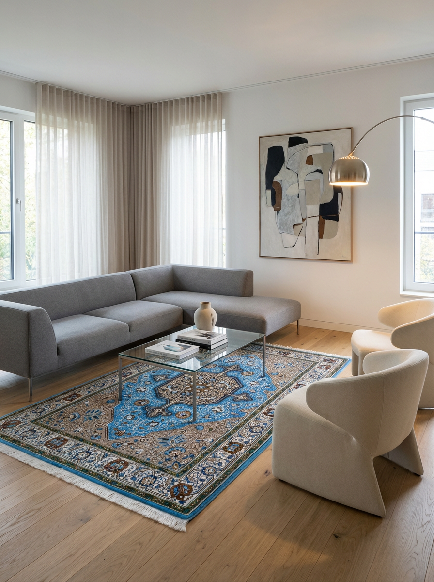 Tappeto Persiano Qum Fine