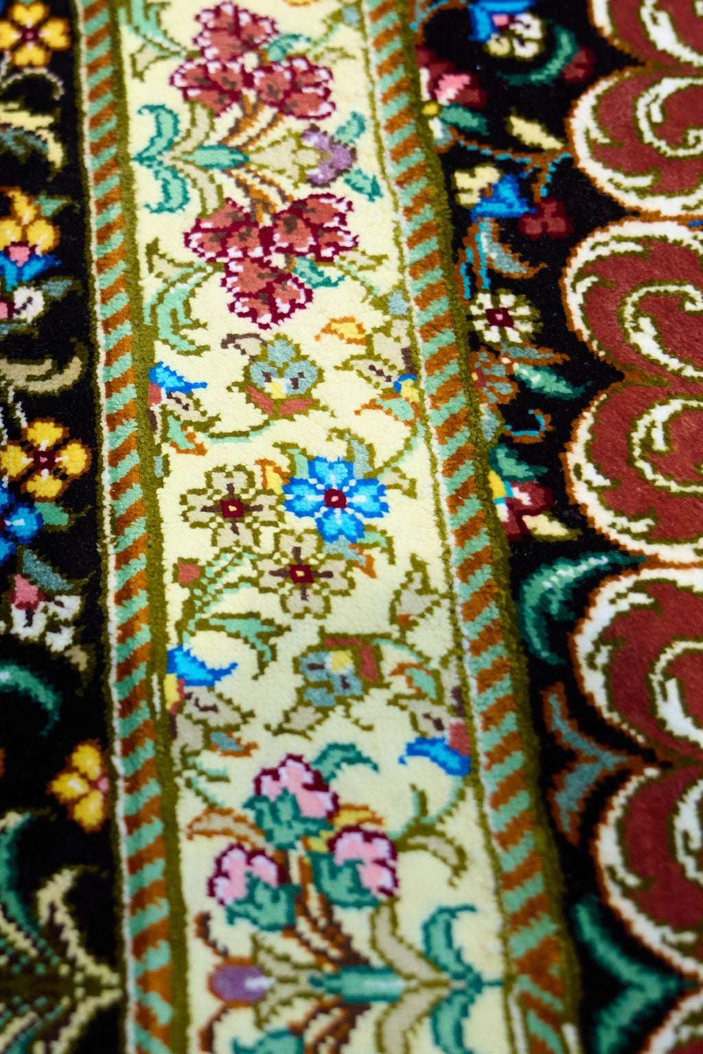 Tappeto Persiano Qum Seta Extra Fine