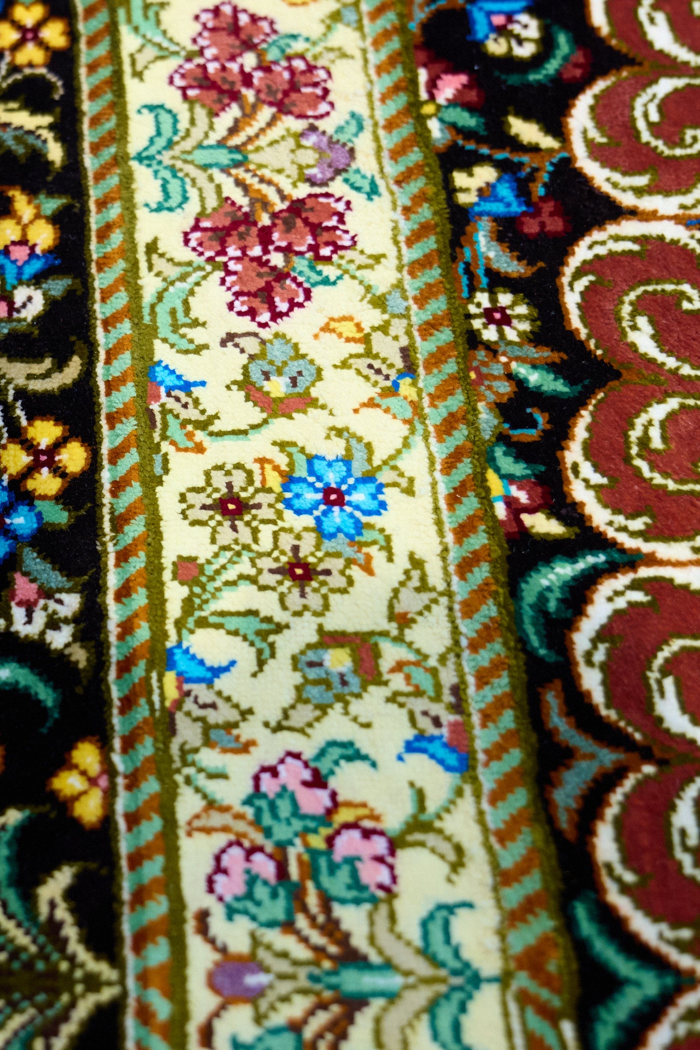 Tappeto Persiano Qum Seta Extra Fine