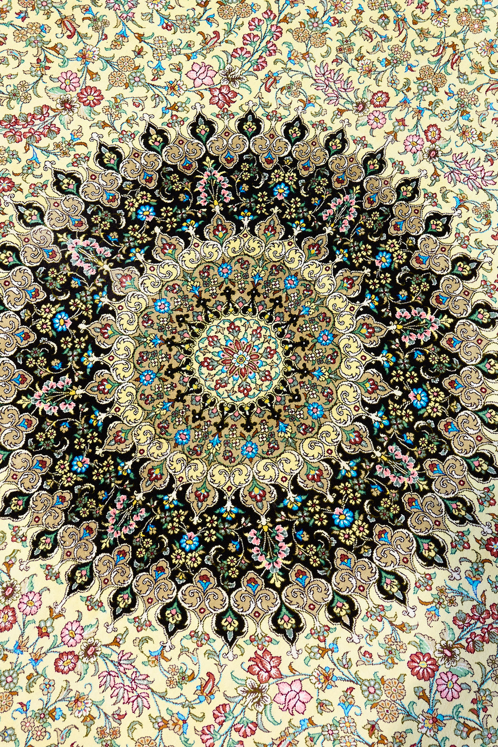 Tappeto Persiano Qum Seta Extra Fine