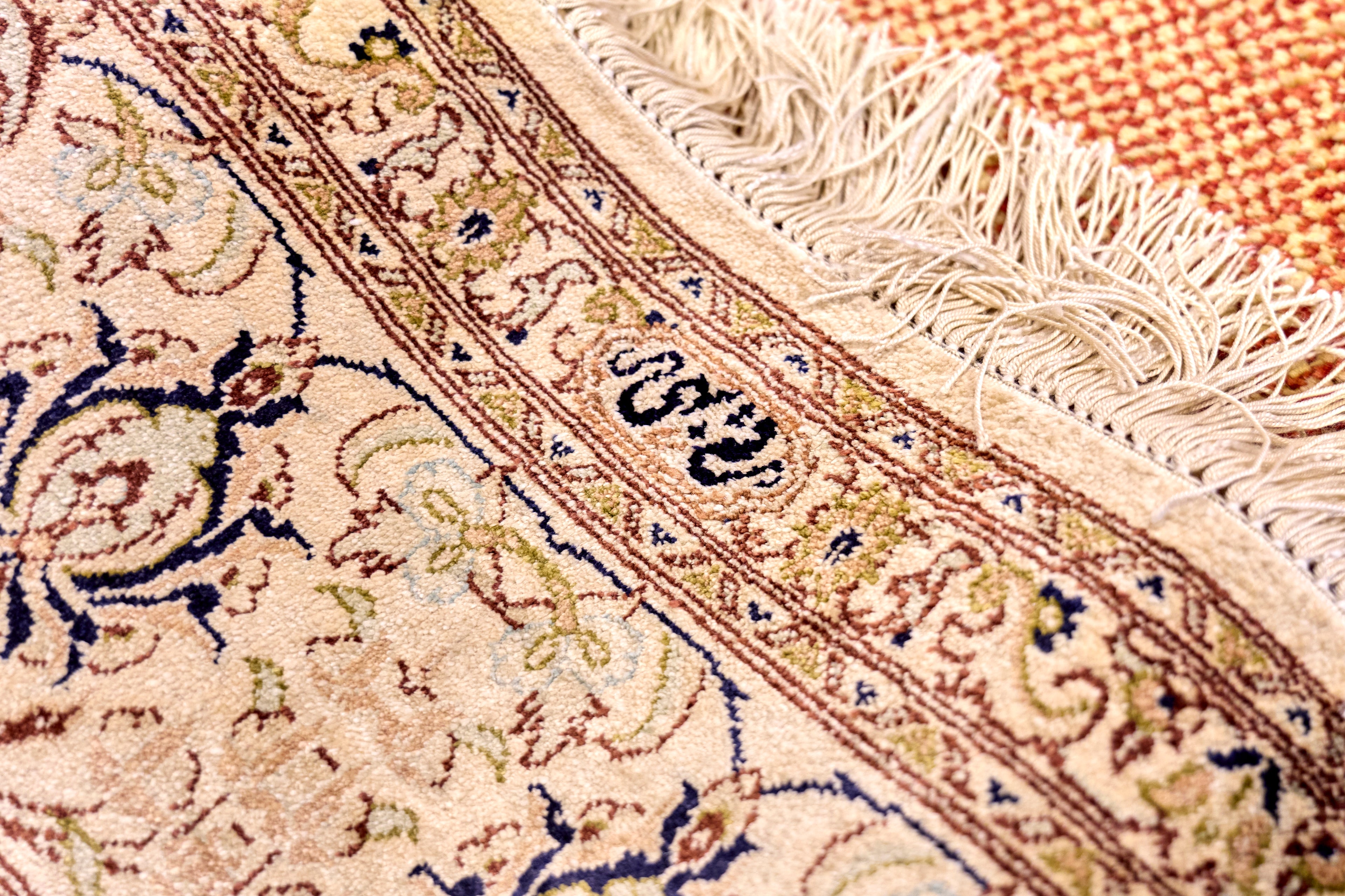 Tappeto persiano Qum seta extra