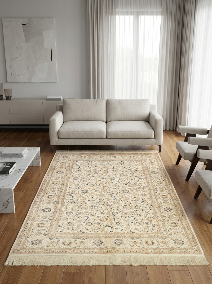 Tappeto persiano Qum seta extra