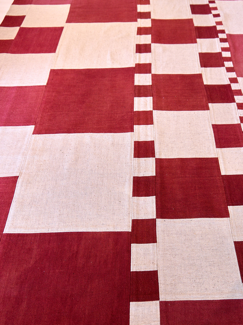Tappeto Patchwork Kilim Turchia — Toni Rosso & Avorio