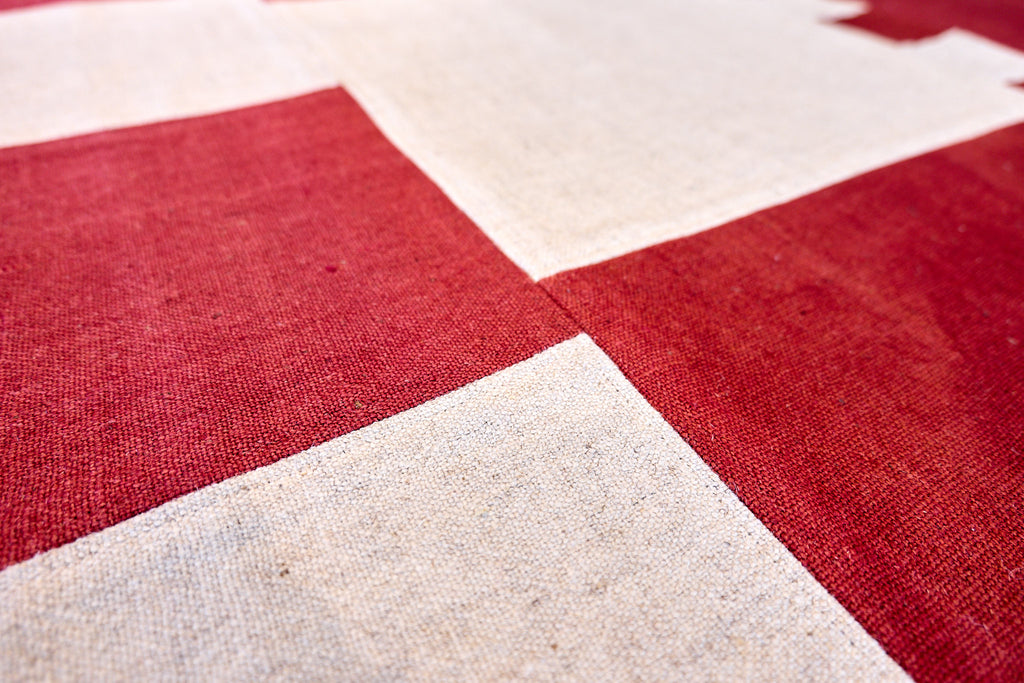 Tappeto Patchwork Kilim Turchia — Toni Rosso & Avorio