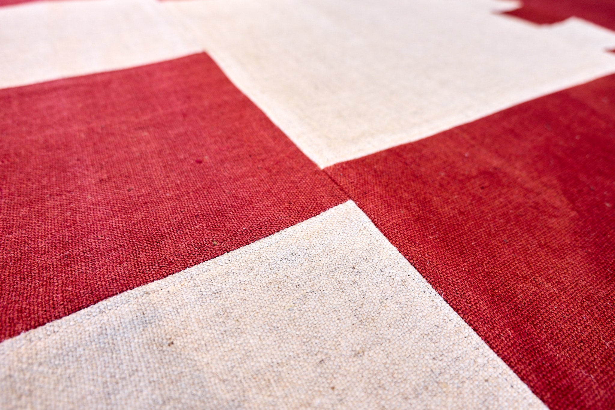 Tappeto Patchwork Kilim Turchia — Toni Rosso & Avorio