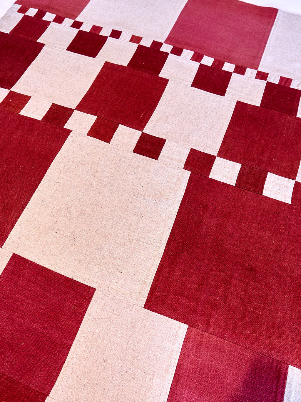 Tappeto Patchwork Kilim Turchia — Toni Rosso & Avorio