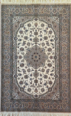 Tappeto Nain 6L extra fine in lana Kork e seta