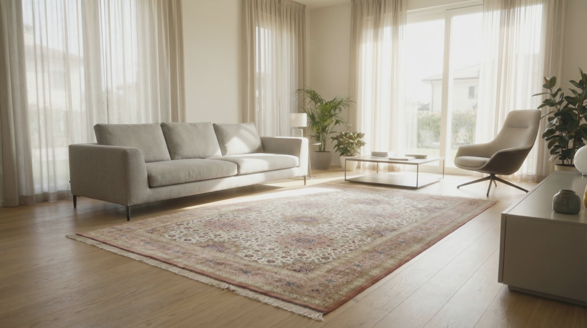 Tappeto Persiano Qum in Seta Extra Fine — Disegno Stellare